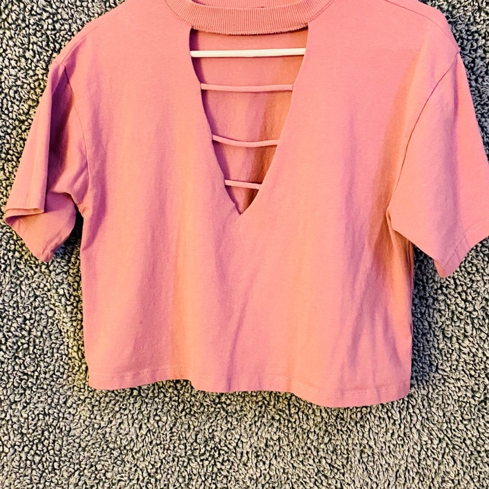 Pink crop top
